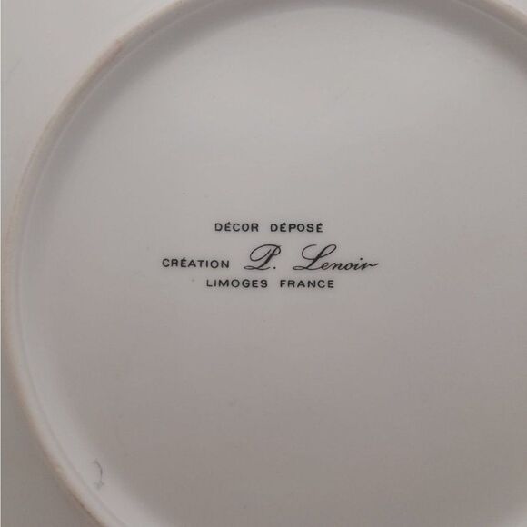 Rare VTG Limoges Decor Depose P Lenoir Plate Folk Couple Musicians 9.5" - Picture 3 of 7